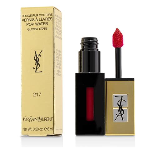 ysl 217 red spray|Rouge Pur Couture Vernis A Levres Pop Water Glossy Stain.